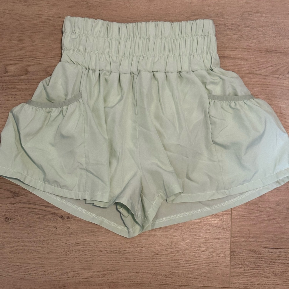 Prissy Jane Boutique Mint Green High-Waisted Athletic Shorts